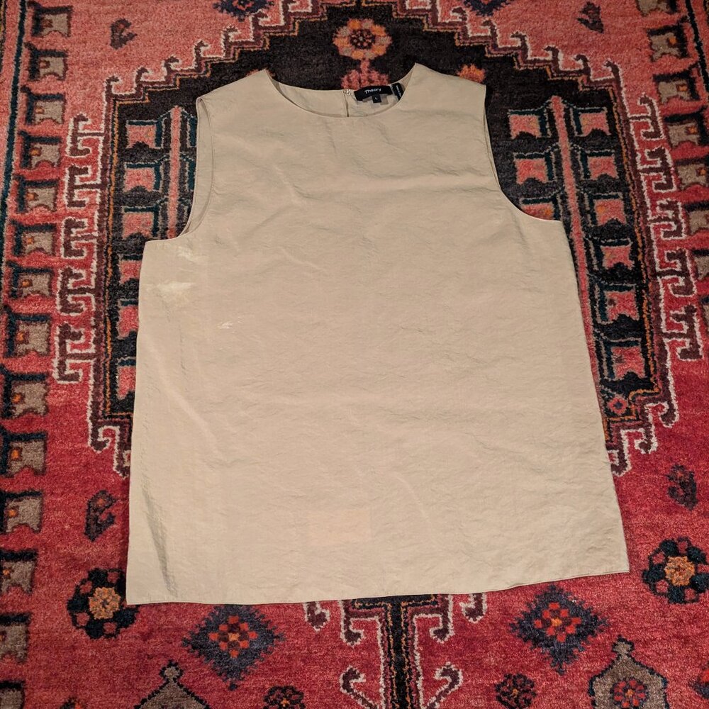 Theory gold sheath tank top - Continuous Shell, Voyage silk, L - * with flaws *
